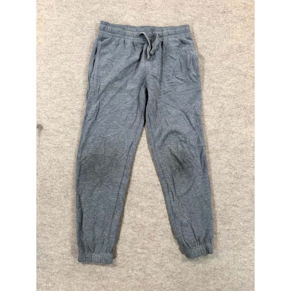 Athletic Works Sweatpants Kids Medium (8) Gray Fleece Lined Cotton Drawstring